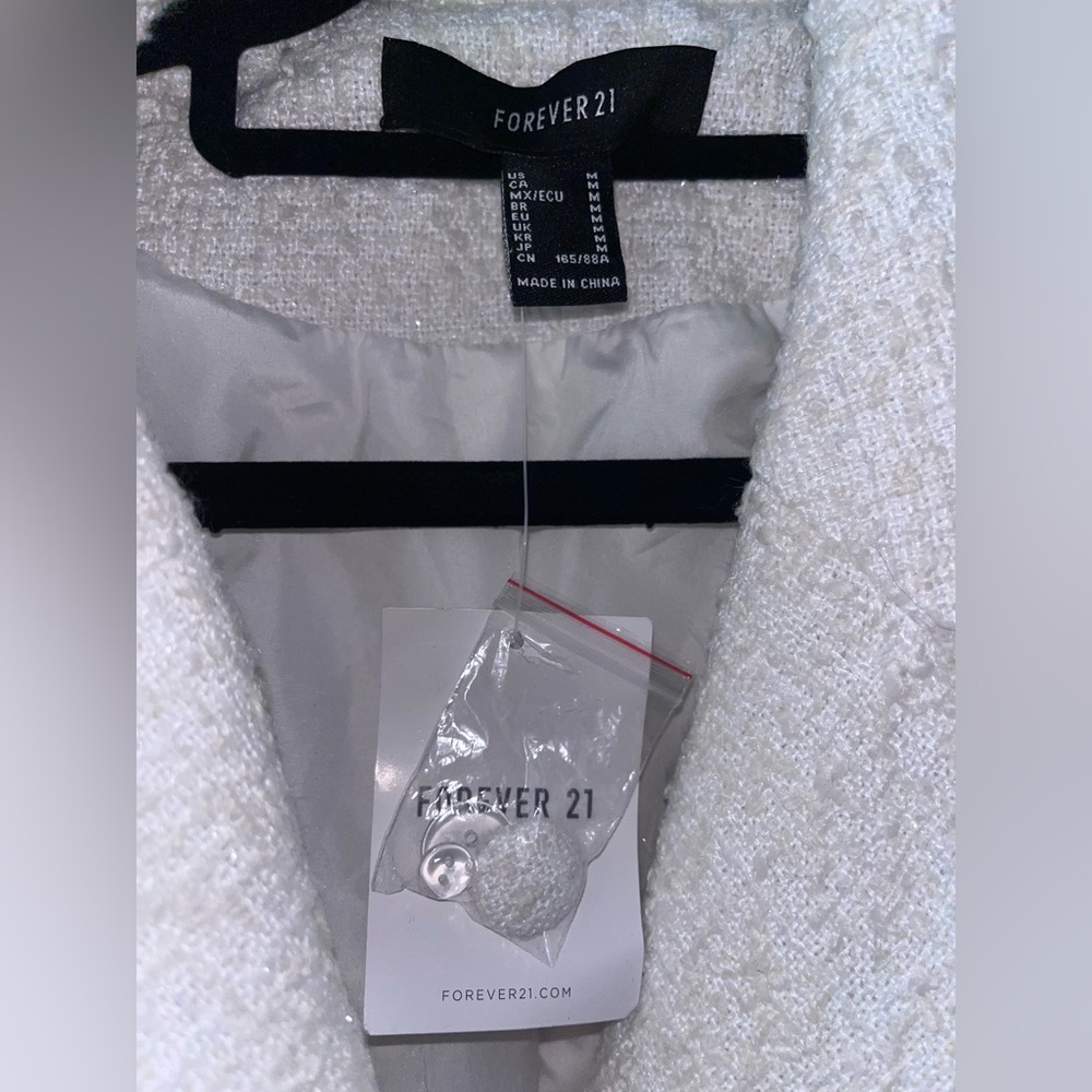 Forever 21 Off-White Textured Suit Jacket - Picture 6 of 6